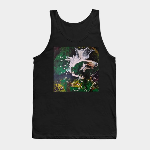 Banshee at the Tree - Pour Painting Tank Top by NightserFineArts